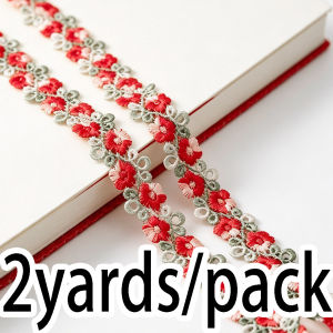 (2 Yards/roll)2cm Colorful Hollow Water-Soluble Embroidery Trim Accessories for Journaling Storage and Diy Crafts