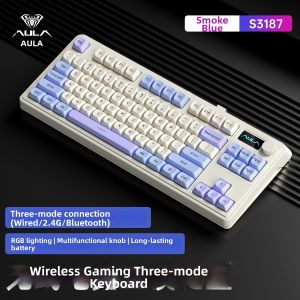Bàn phím Tarantula S3187 ba chế độ: Không dây Bluetooth Có dây Cảm giác cơ học Phím F87 dành cho máy tính để bàn máy tính xách tay chơi game và sử dụng văn phòng.