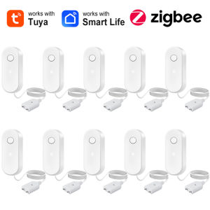 Zigbee Water Leakage Sensor Overflow Detector Bathroom Leak Safety Security Tuya Smart Life APP Remote Monitoring Need Gateway