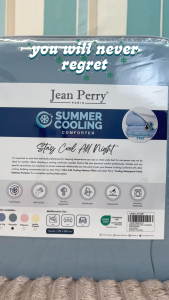 Jean Perry Summer Cooling Comforter Cool Touch Breathable Lightweight Blanket Queen King Size