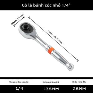 Bộ Cờ Lê Ratchet Tháo Nhanh 72 Răng Bộ Dụng Cụ Ổ Cắm 1/4 Dùng Cho Xe Đạp Thiết Bị Gia Dụng Sửa Chữa Ô Tô Thép Crom-Vanadi