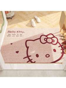 Thảm Chống Trượt HelloKitty Có Thể Cắt Theo Hình Dạng Thảm Lót Chân Hoạt Hình Cho Cửa Nhà Thảm Lót Chân Bằng Nhựa Dệt Máy