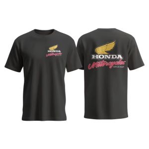 Honda | Honda Mens and Womens T-shirt Summer Cotton Tee Honda Racing Car Short-sleeved Spring and Autumn Motorcycle Cycling Top