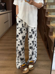 Quần Dài Nam American Star Ice Silk Mỏng Mùa Hè Ống Đứng Rộng Rãi Thoải Mái Thoáng Khí Quần Dài Thường Ngày