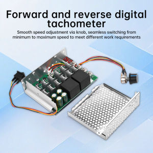 diymore | DC10-55V 60A DC Brush Motor Speed Switch Induction Speed Switch Forward and Reverse Digital Tachometer Governor