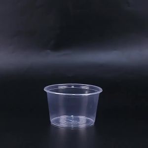 Disposable Plastic Round Food Container With Lid
