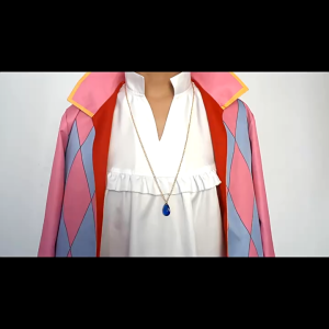 Howls Moving Castle Cosplay Set with wig Howl Cosplay Women Men Jactet Necklace Accessory Full set Halloween Costume