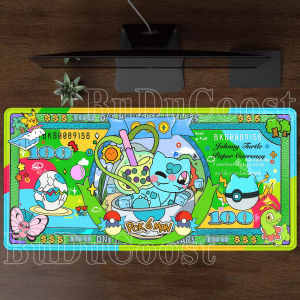 Bandai | Team Rocket Eevee family Anime pokemon PC XXL Mouse Pad Cabinet Kawaii Keyboard Gaming Rubber HD printing Non-slip base Desk Mat