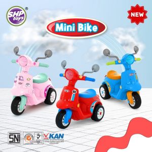 Mainan vespa roda tiga dorong music lampu Mainam anak mini bike 691