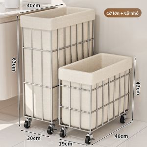 SUOBAI | Giỏ Giặt Đồ Gia Dụng Có Bánh Xe