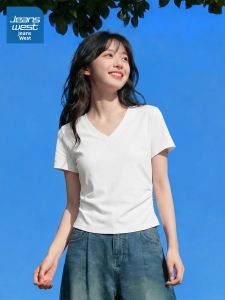 Jeanswest | Slimming V-neck Short Sleeve T-shirt Summer New