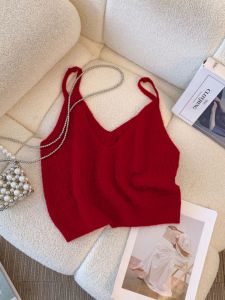 Áo Len Dệt Kim Cổ Chữ V Ngắn Cho Nữ Mùa Xuân Thu Cỡ Lớn Áo Khoác Ngoài Thời Trang Đẹp Áo Sơ Mi Nhỏ