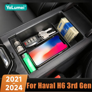 For Haval H6 3rd Gen GT 2021 2022 2023 2024 HEV PHEV Car Central Console Armrest Storage Box Container Organizer Holder Tray