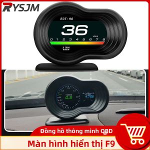 RYSJM | AD F9 OBD HUD Màn Hình Hiển Thị Kỹ Thuật Số Đồng Hồ Đo Tốc Độ Máy Đo Tốc Độ Máy Đo Nhiệt Độ Nước Máy Đo Nhiệt Độ Turbo Máy Tính Đa Chức Năng Trên Xe Dành Cho Ô Tô