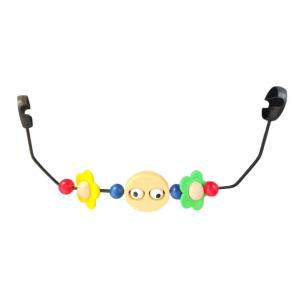 Practical Baby Rocking Chair with Wooden Bead Toy Bar Cartoon Toys