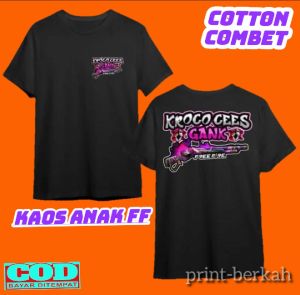 Kaos T-Short Ff Ukuran Anak Dan Dewasa Kaos Premium Combet 30s Kaos Custom Bebas Desain