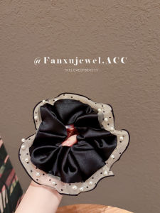 FANXU | Dây Đai Tóc Lụa Vintage Có Ngọc Trai