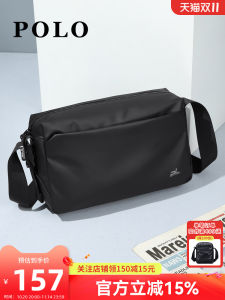 Polo Mens Casual Crossbody Bag Large Capacity Commuter Fashion Street Style Single Shoulder Bag Trendy Travel Small Bag