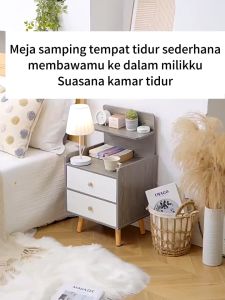 Meja Nakas Kayu Meja samping tempat tidur kulit Meja Samping Bedside Table Kamar Tidur Minimalis