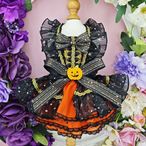 Handmade Halloween Costume for Dogs Cute Little Puppy Skirt Prank Princess Style Dog Clothes Yorkie Teddy Poodle Halloween Outfit