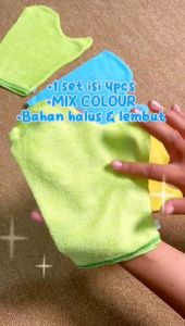6 Pcs Waslap Bayi Single Layer WL-03 Lap Mandi Bayi Wash Lap Jari Bayi Waslap Wash Lap Mandi Bayi Handuk bayi Baby Wash Lap MIX COLOUR