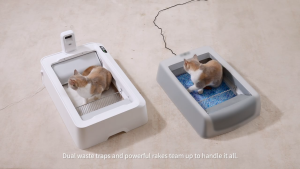 Purobot Crystal Duo Automatic Cat Litter Box with Camera