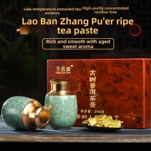 FANGXINYUAN | Aged 9 Years Medicinal Aroma Rich Sweet Smoother Black Gold Puerh Tea Paste Low Temperature Extraction Concentrated Instant No Sediment 120g