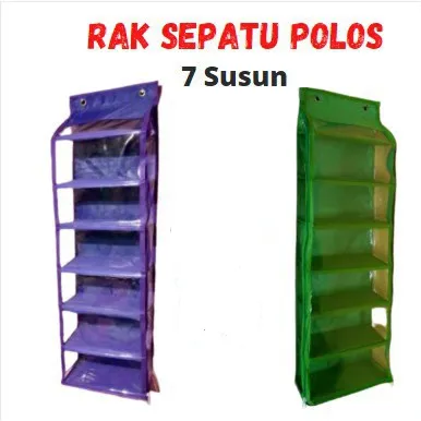 Rak sepatu gantung polos 7 sap alas FULL TRIPLEK tebal full RESLETING