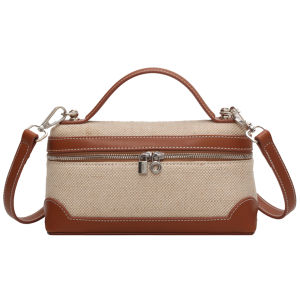 【UEB】กระเป๋า Satchel Vintage Vintage CHORT CONTRAN CANVAS ถุงสี่เหลี่ยมจัตุรัสขนาดเล็กที่ปรับได้