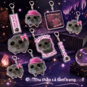 Bandai | Móc Khóa Acrylic Hình Chuột Hamster Đáng Yêu Phụ Kiện Trang Trí Túi Điện Thoại Mặt Dây Chuyền Độc Đáo Sáng Tạo Dành Cho Người Yêu Thích ACG