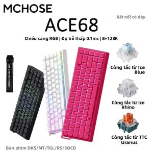 MCHOSE Ace 68/60 Pro Bàn Phím Cơ Đèn Nền RGB Chơi Game Esports Có Dây Giao Diện USB Có Thể Hoán Đổi Nóng Công Tắc Cho Máy Tính Để Bàn Laptop