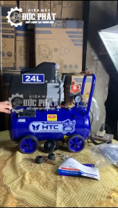 Máy nén khí có dầu bình 24L lít3HPmotor đồngkhí sạchnạp khí nhanhchuyên dùng bơm hơiphun sơnHiệu HTC HTC30-B24L