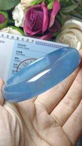 (Certificate) Aquamarine bangle 56mm + (证书)魔鬼海蓝宝手镯 56mm +