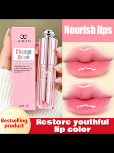 LYDIMOON Temperature-Changing Lip Balm Moisturizing Peach Lip Balm Temperature-Changing Waterproof Lipstick Keeps Lips Moist and Glossy Effectively Reduces Lip Lines Prevents Dryness and Cracks Repairs and Glossy Lip Balm