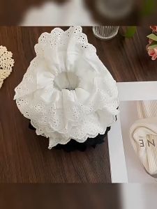 Buộc tóc Cô Dâu Có 2 Đến 4 Lớp Dây Buộc Tóc Ren Và Ren Vòng Ruột Lớn 18cm Phụ Kiện Tóc Cotton-Minishop00