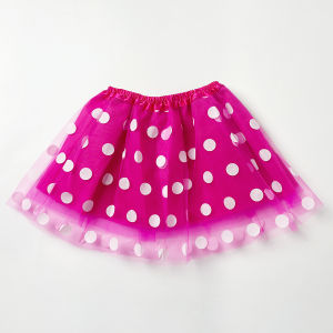 10 Colors Childrens Girls Mesh TUTU Skirt Length 30cm with Lining Ladybug Polka Dot Mesh Skirt for Dance Party Dress Up