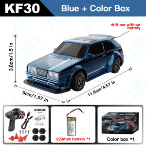 ZWN KF30 1:43 4WD Drift Racing RC Car With Gyroscope Speed Real Lighting and Damping High Speed Remote Control Cars For Kids Toy