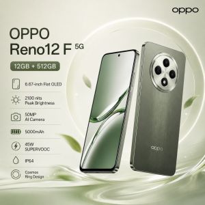 OPPO | 2026 new OPPO Reno12 F 5G Mobile Phone 12GB+512GB 120Hz OLED 50MP Triple Camera 32MP Selfie Dimensity 6300 5000mAh NFC
