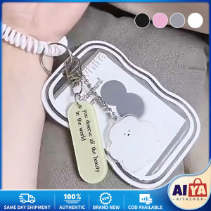 Transparent Photocard Holder Creative Design Kpop Photocard Holder Transparent Card with Keychain Photo Sleeves Bus Card Student Card Case