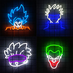 อะนิเมะซีรีส์ป้ายนีออนสําหรับตกแต่งไฟ LED นีออนสําหรับหอพักตกแต่งห้องเกมห้องนอนMan Caveปาร์ตี้ของขวัญสําหรับวัยรุ่นUSB Powered