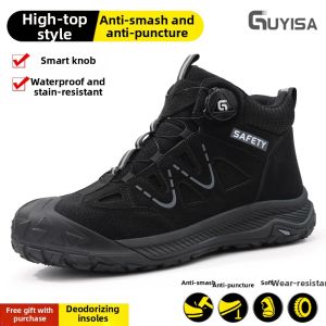 GUYISA | High Top Safety Steel Toe Anti-Smash Anti-Puncture Wear-Resistant Warm Work Boots
