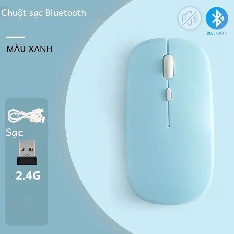 Aron wireless charging Bluetooth 2.4G USB mouse, suitable for Android, Windows tablets, laptops, portable iPads. 