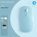 Aron wireless charging Bluetooth 2.4G USB mouse, suitable for Android, Windows tablets, laptops, portable iPads.