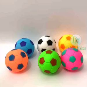 Mainan anak laki laki perempuan bola karet mini pencet bunyi warna warni isi 6 pcs