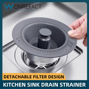 Kitchen Sink Drain Strainer  Stainless Steel  Pop Up Sink Strainer  Removable