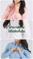 Uniform Studio เสื้อเชิ้ต LzyTex แขนยาวสีกรมท่าหญิง ไม่กลัวยับ ผ้ากัน UV นุ่ม เบา เย็นสบาย. 