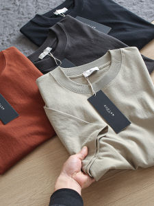 High Quality Cotton Sportswear! Mens Solid Color round Neck Short Sleeve T-Shirt Casual Summer Fashion Urban Style Regular Fit