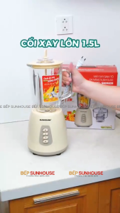MÁY XAY SINH TỐ ĐA NĂNG SUNHOUSE SHD5331 - Cối xay lớn 15L và cối xay thịt 07L