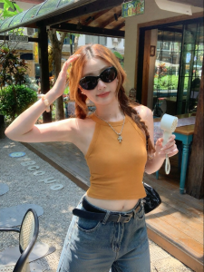 SHUOMENG | Outerwear Inner Layer Pad Short Hanging Neck Top