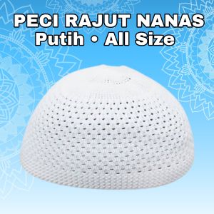 Peci Rajut Nanas All Size Isi 20 PCS Warna Putih (Sekodi)